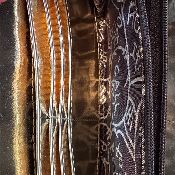 Betsey Johnson Black Wristlet with Pink and Green Floral Design - Picture 11 of 12